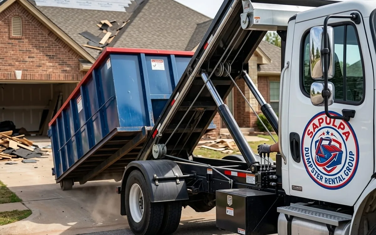 Roofing Dumpster Rental in Sapulpa OK